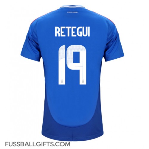 Italien Mateo Retegui #19 Fußballbekleidung Heimtrikot EM 2024 Kurzarm